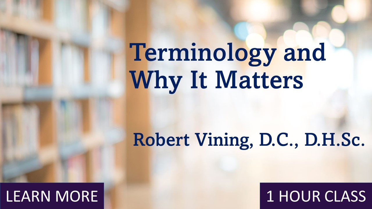 Terminology and Why It Matters